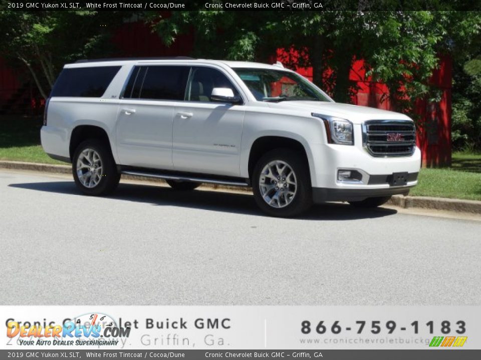 2019 GMC Yukon XL SLT White Frost Tintcoat / Cocoa/Dune Photo #1