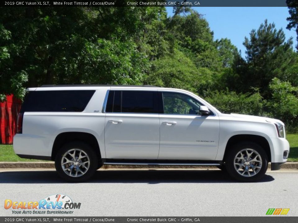 2019 GMC Yukon XL SLT White Frost Tintcoat / Cocoa/Dune Photo #2