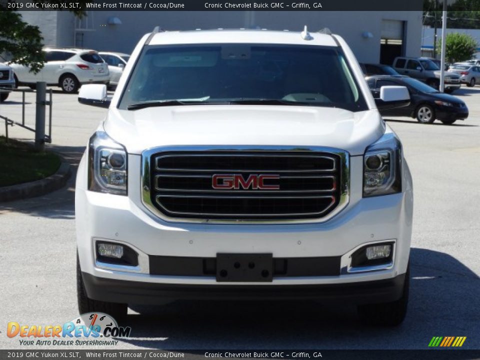 2019 GMC Yukon XL SLT White Frost Tintcoat / Cocoa/Dune Photo #4