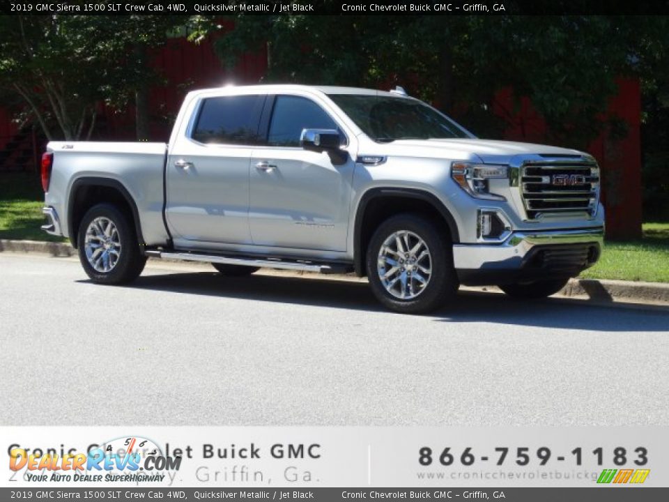 2019 GMC Sierra 1500 SLT Crew Cab 4WD Quicksilver Metallic / Jet Black Photo #1