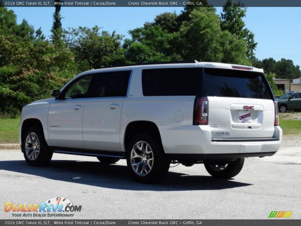2019 GMC Yukon XL SLT White Frost Tintcoat / Cocoa/Dune Photo #6