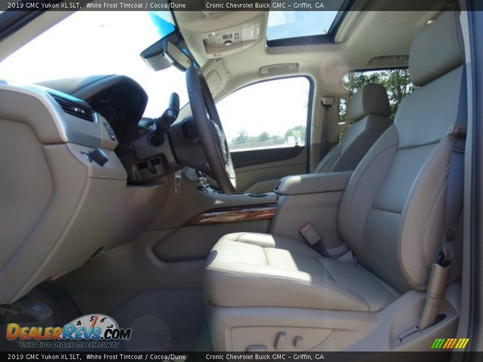 2019 GMC Yukon XL SLT White Frost Tintcoat / Cocoa/Dune Photo #14