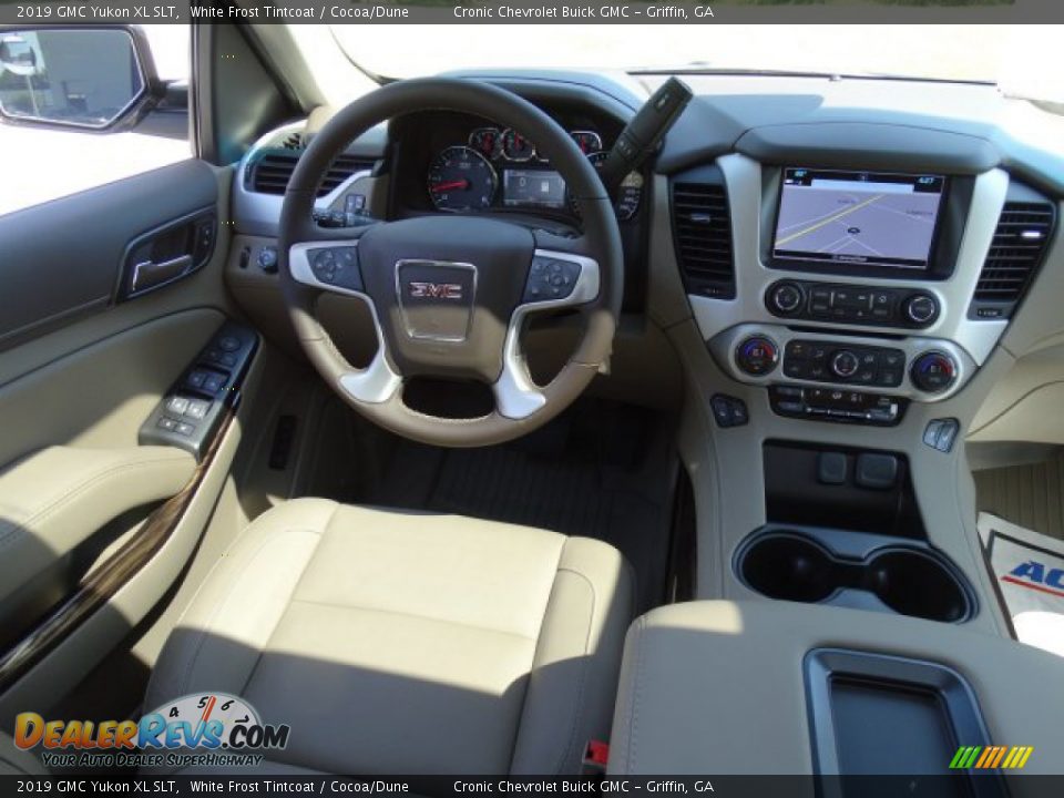 2019 GMC Yukon XL SLT White Frost Tintcoat / Cocoa/Dune Photo #27
