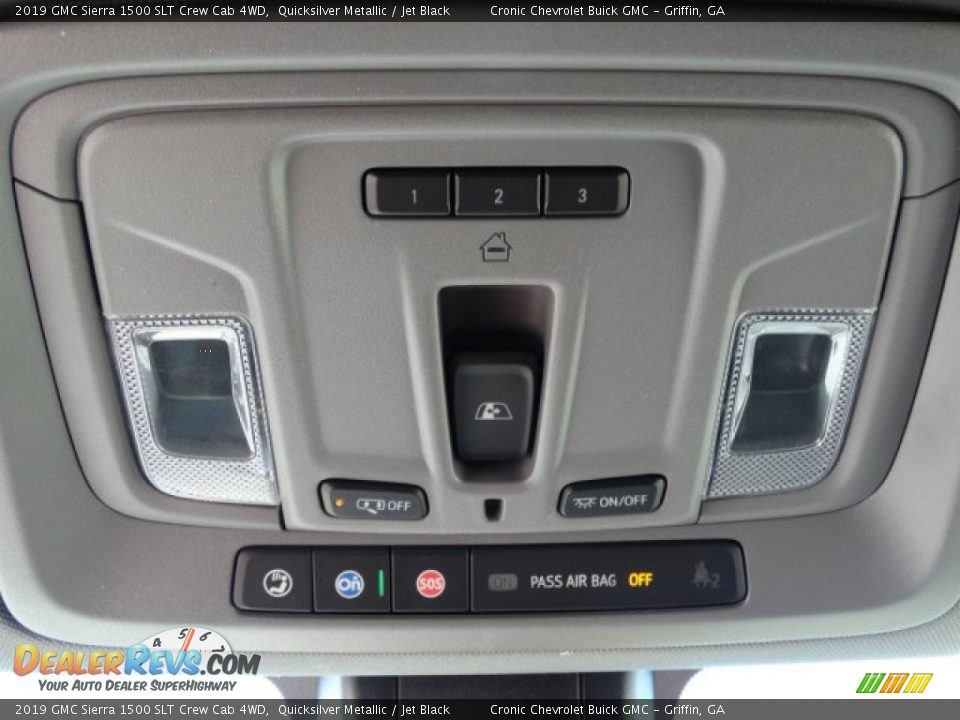 2019 GMC Sierra 1500 SLT Crew Cab 4WD Quicksilver Metallic / Jet Black Photo #24