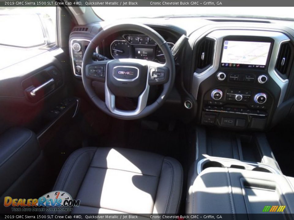 2019 GMC Sierra 1500 SLT Crew Cab 4WD Quicksilver Metallic / Jet Black Photo #28