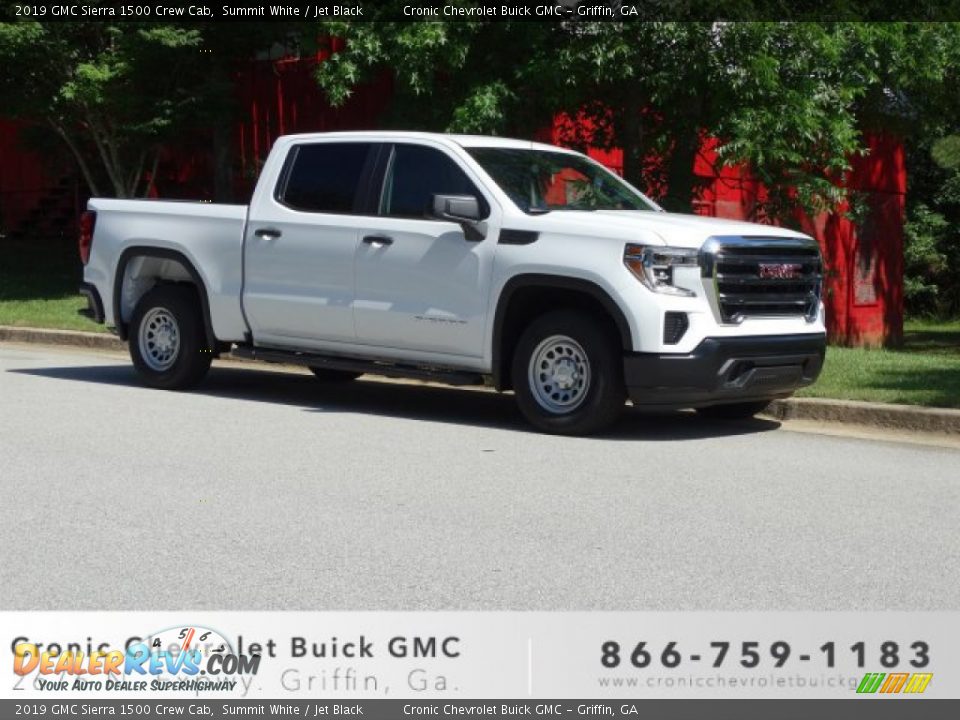 2019 GMC Sierra 1500 Crew Cab Summit White / Jet Black Photo #1