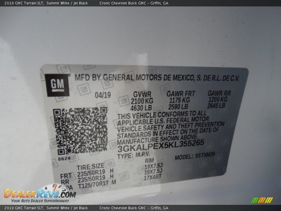2019 GMC Terrain SLT Summit White / Jet Black Photo #32