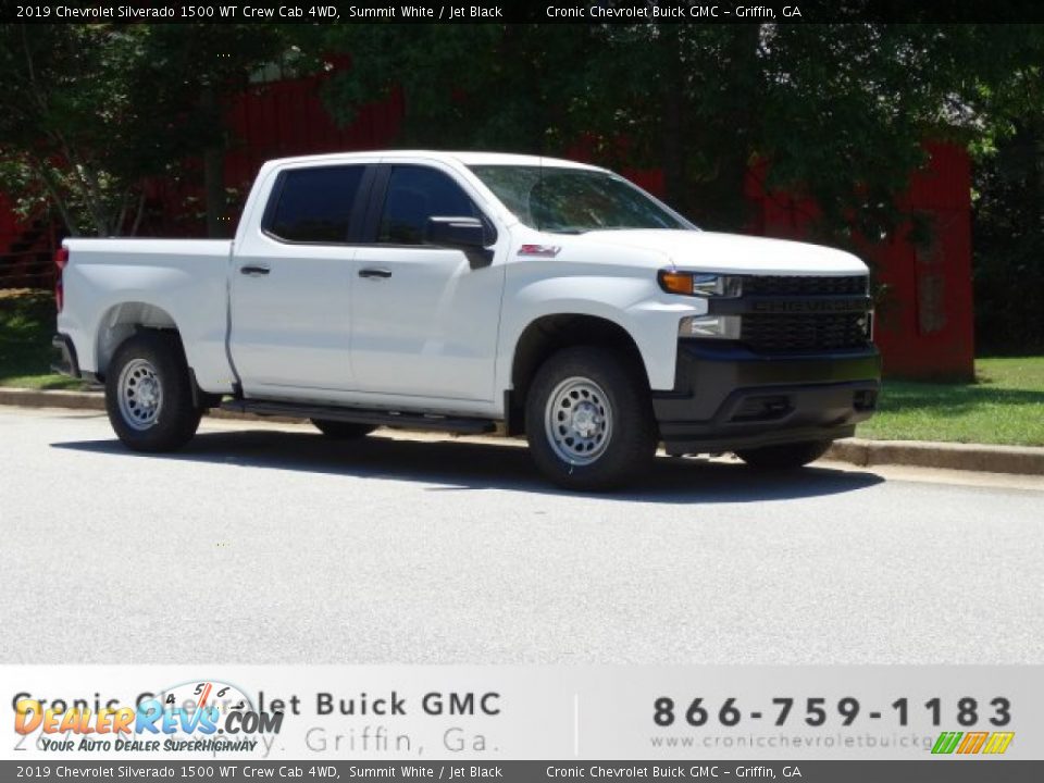 2019 Chevrolet Silverado 1500 WT Crew Cab 4WD Summit White / Jet Black Photo #1