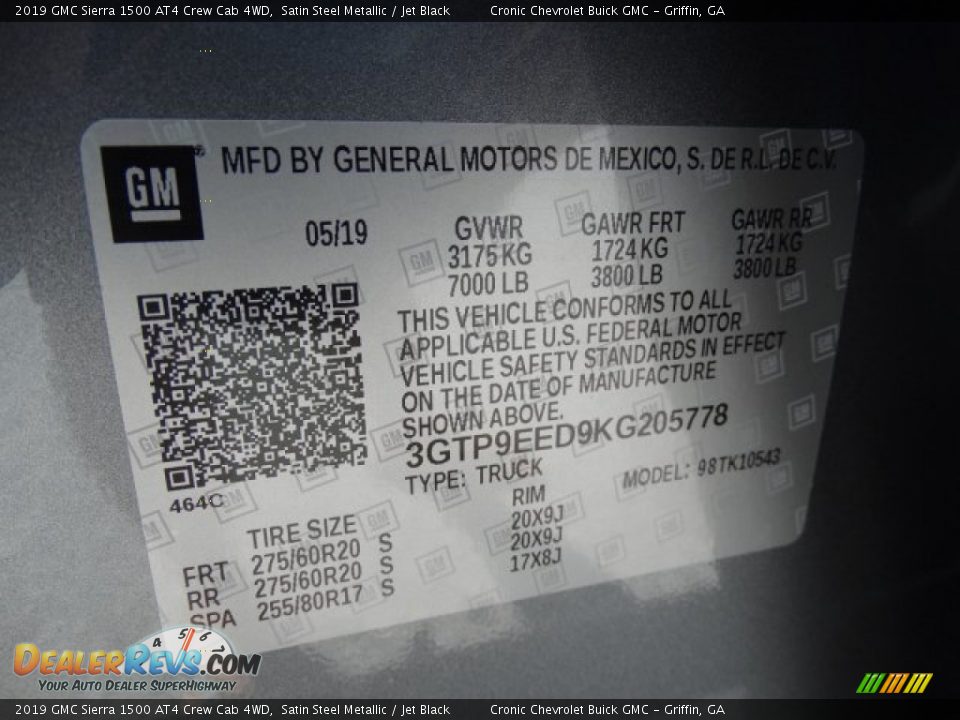 2019 GMC Sierra 1500 AT4 Crew Cab 4WD Satin Steel Metallic / Jet Black Photo #33