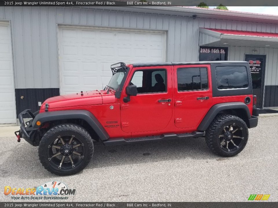 2015 Jeep Wrangler Unlimited Sport 4x4 Firecracker Red / Black Photo #1
