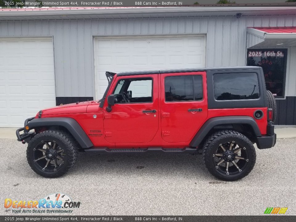 2015 Jeep Wrangler Unlimited Sport 4x4 Firecracker Red / Black Photo #2