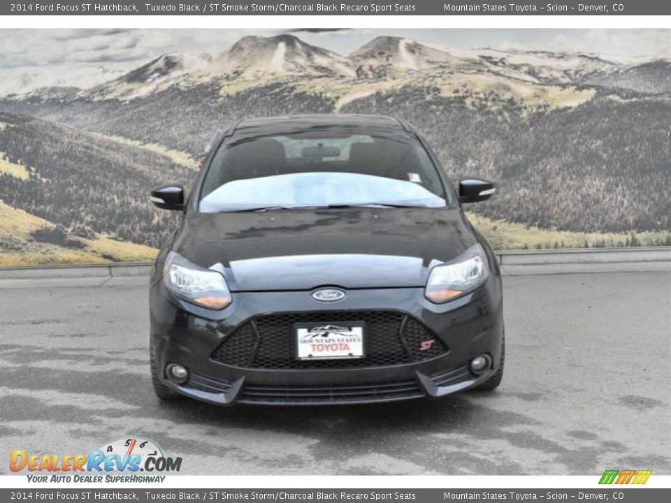 2014 Ford Focus ST Hatchback Tuxedo Black / ST Smoke Storm/Charcoal Black Recaro Sport Seats Photo #4