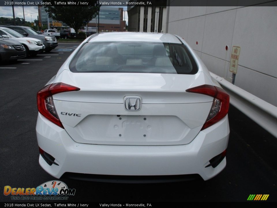 2018 Honda Civic LX Sedan Taffeta White / Ivory Photo #4