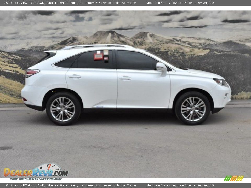 2013 Lexus RX 450h AWD Starfire White Pearl / Parchment/Espresso Birds Eye Maple Photo #2