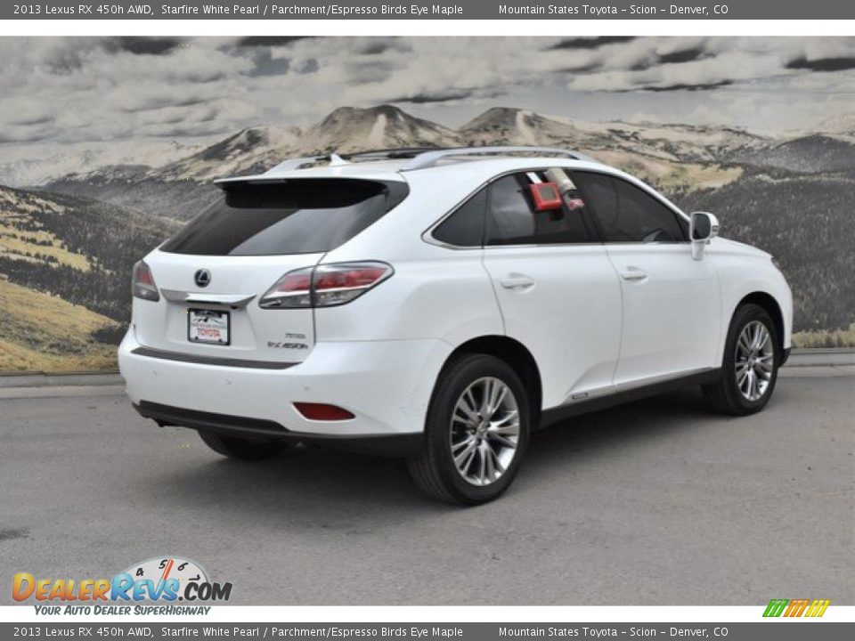 2013 Lexus RX 450h AWD Starfire White Pearl / Parchment/Espresso Birds Eye Maple Photo #3