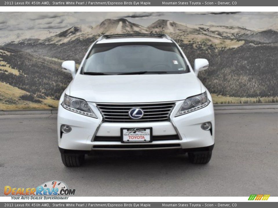 2013 Lexus RX 450h AWD Starfire White Pearl / Parchment/Espresso Birds Eye Maple Photo #4