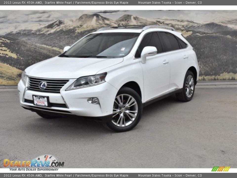 2013 Lexus RX 450h AWD Starfire White Pearl / Parchment/Espresso Birds Eye Maple Photo #5