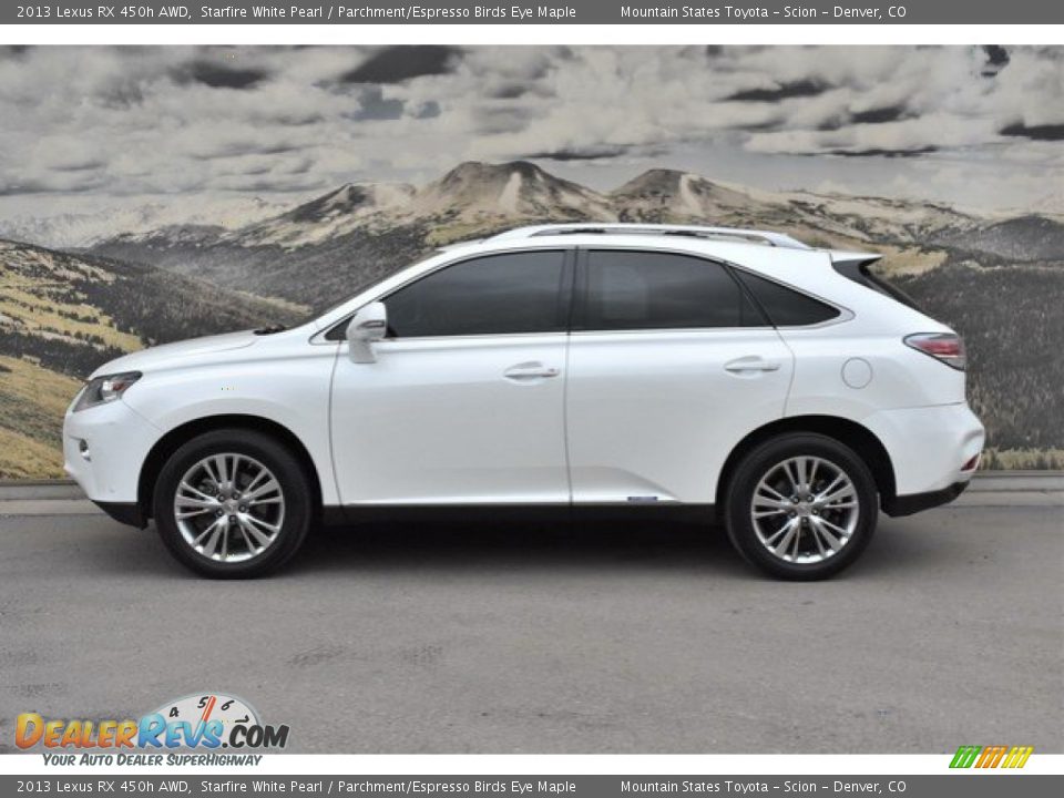 2013 Lexus RX 450h AWD Starfire White Pearl / Parchment/Espresso Birds Eye Maple Photo #6