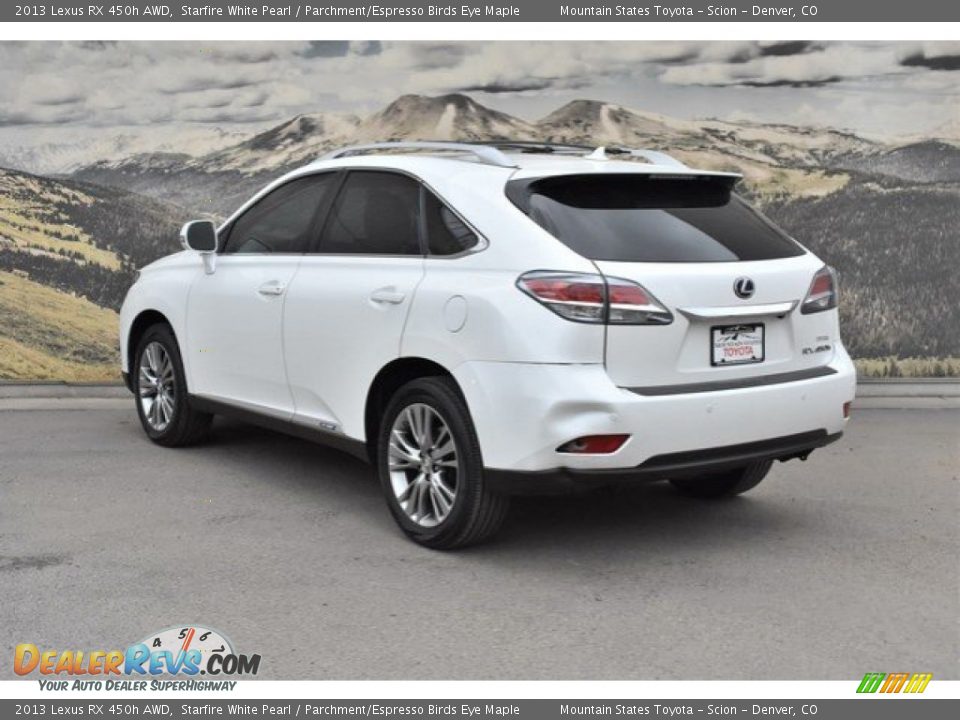 2013 Lexus RX 450h AWD Starfire White Pearl / Parchment/Espresso Birds Eye Maple Photo #7