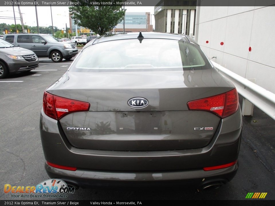 2012 Kia Optima EX Titanium Silver / Beige Photo #4