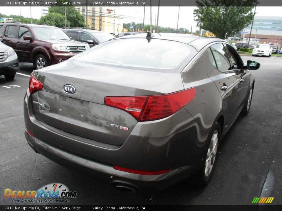2012 Kia Optima EX Titanium Silver / Beige Photo #5