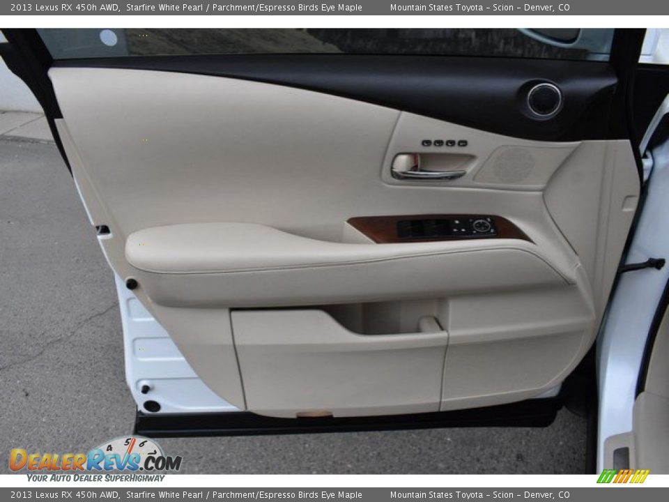2013 Lexus RX 450h AWD Starfire White Pearl / Parchment/Espresso Birds Eye Maple Photo #25