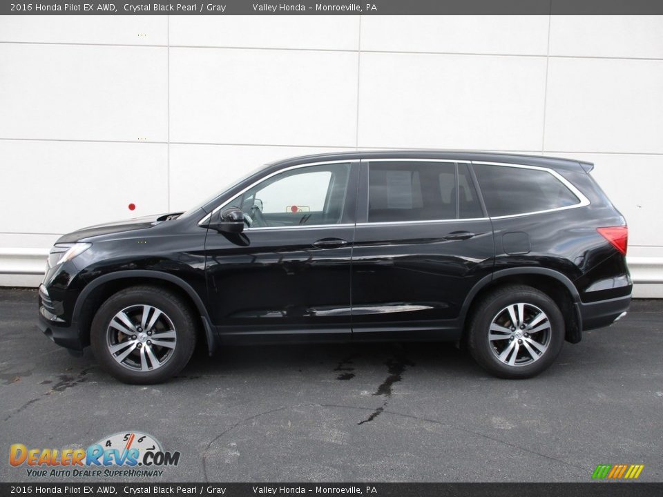 2016 Honda Pilot EX AWD Crystal Black Pearl / Gray Photo #2