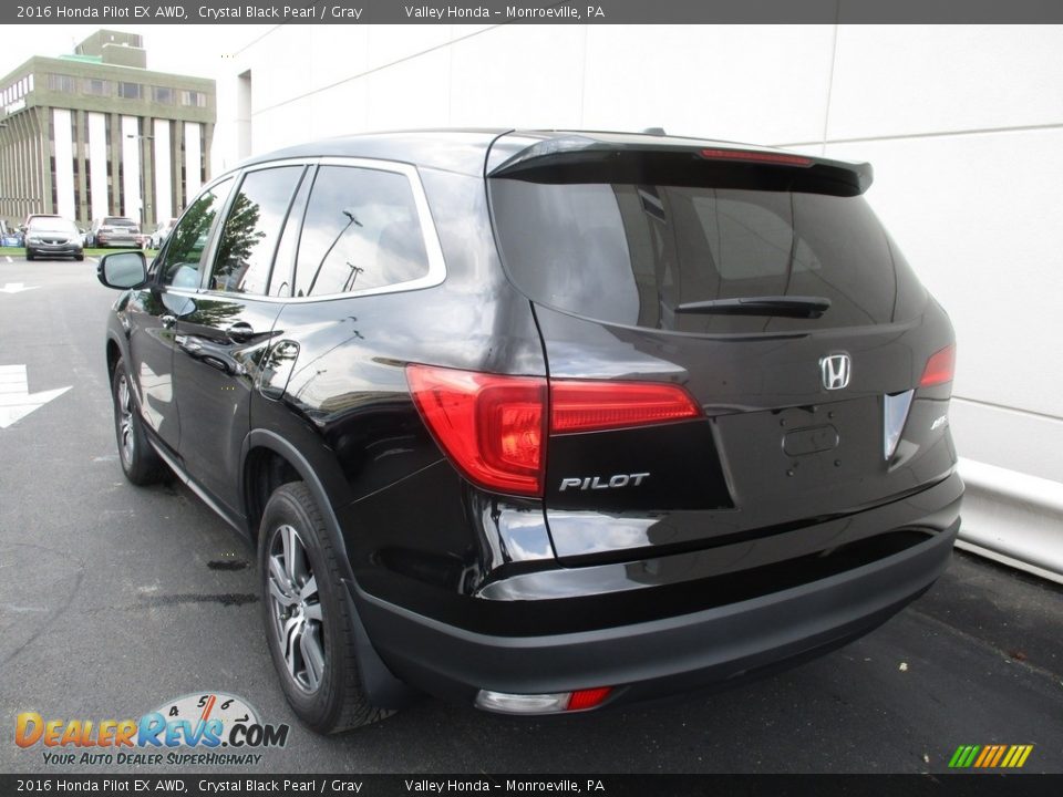 2016 Honda Pilot EX AWD Crystal Black Pearl / Gray Photo #3