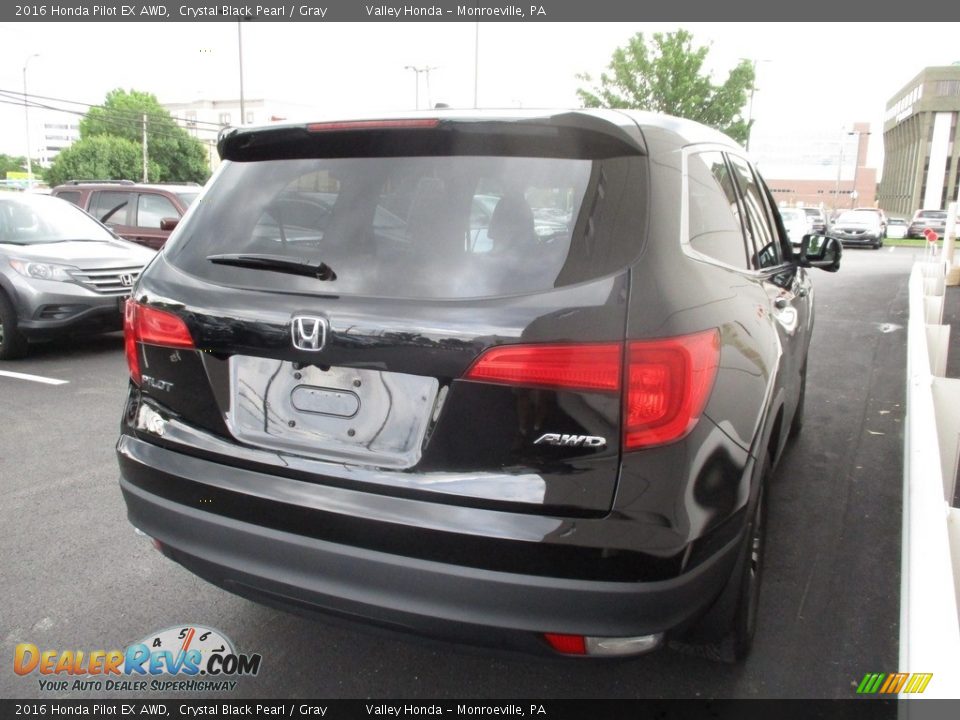 2016 Honda Pilot EX AWD Crystal Black Pearl / Gray Photo #5