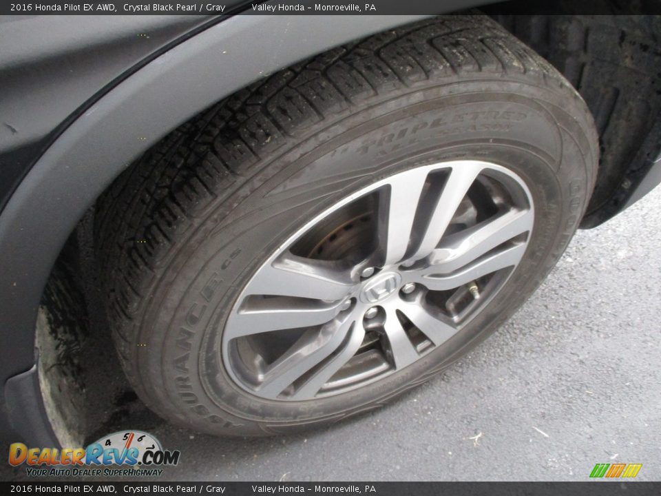 2016 Honda Pilot EX AWD Crystal Black Pearl / Gray Photo #6