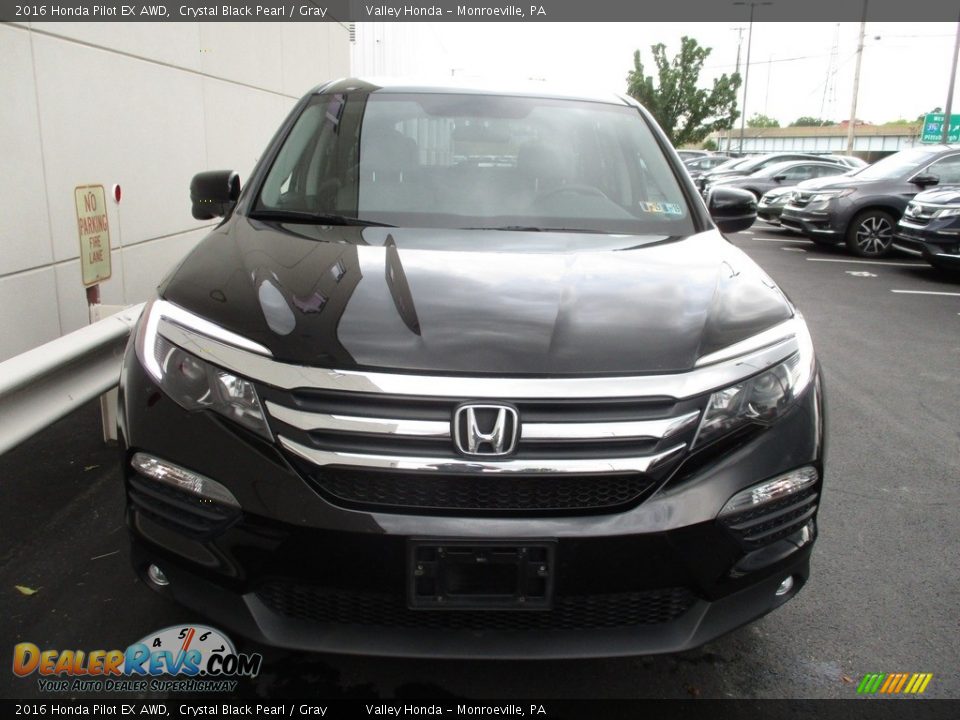 2016 Honda Pilot EX AWD Crystal Black Pearl / Gray Photo #8