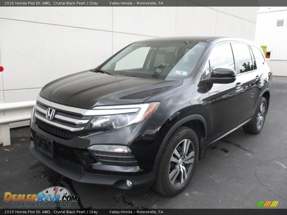 2016 Honda Pilot EX AWD Crystal Black Pearl / Gray Photo #9