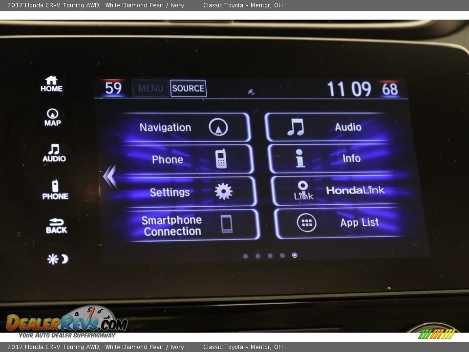 2017 Honda CR-V Touring AWD White Diamond Pearl / Ivory Photo #10