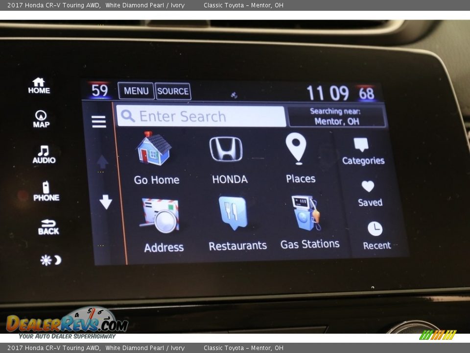 2017 Honda CR-V Touring AWD White Diamond Pearl / Ivory Photo #12