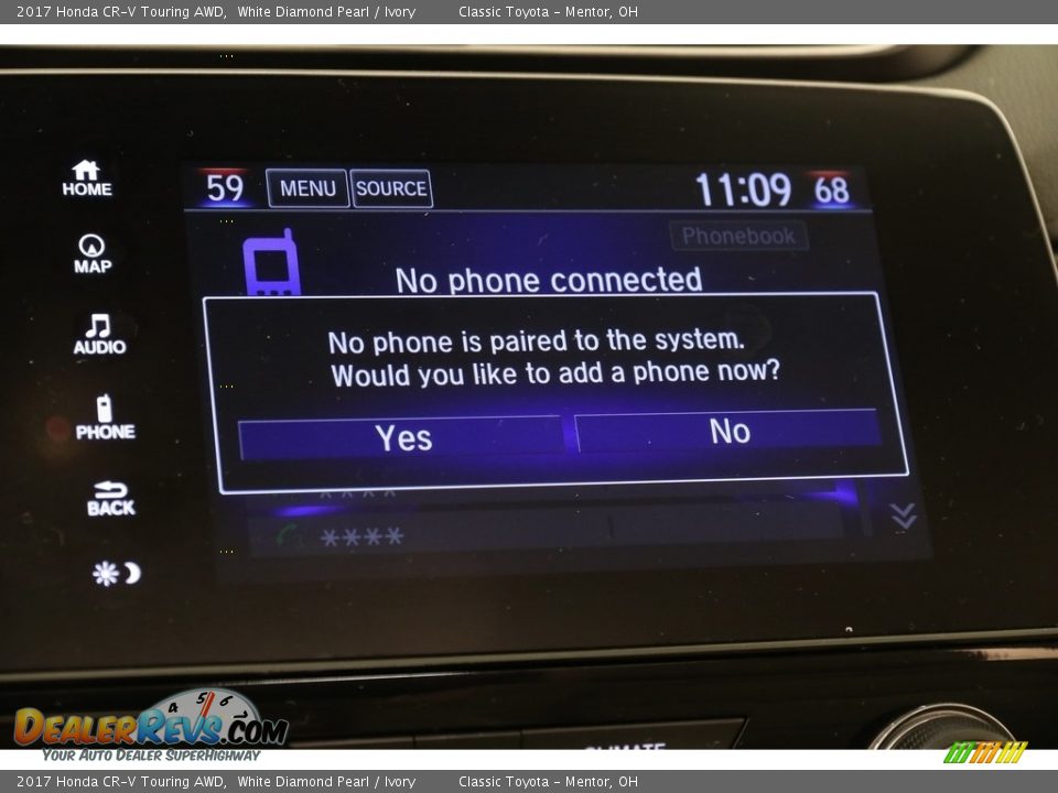 2017 Honda CR-V Touring AWD White Diamond Pearl / Ivory Photo #13
