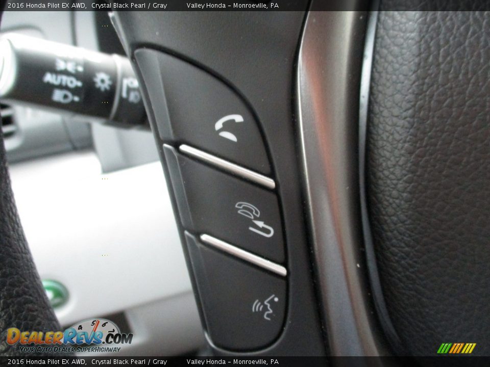 2016 Honda Pilot EX AWD Crystal Black Pearl / Gray Photo #17