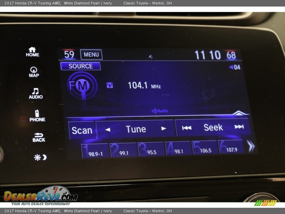 2017 Honda CR-V Touring AWD White Diamond Pearl / Ivory Photo #14