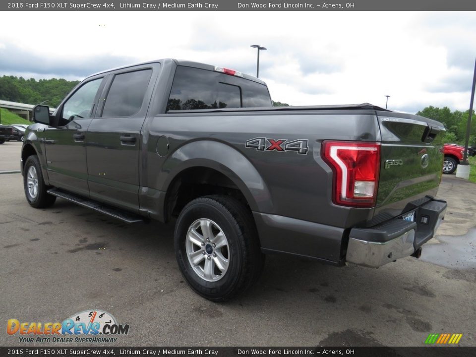 2016 Ford F150 XLT SuperCrew 4x4 Lithium Gray / Medium Earth Gray Photo #9