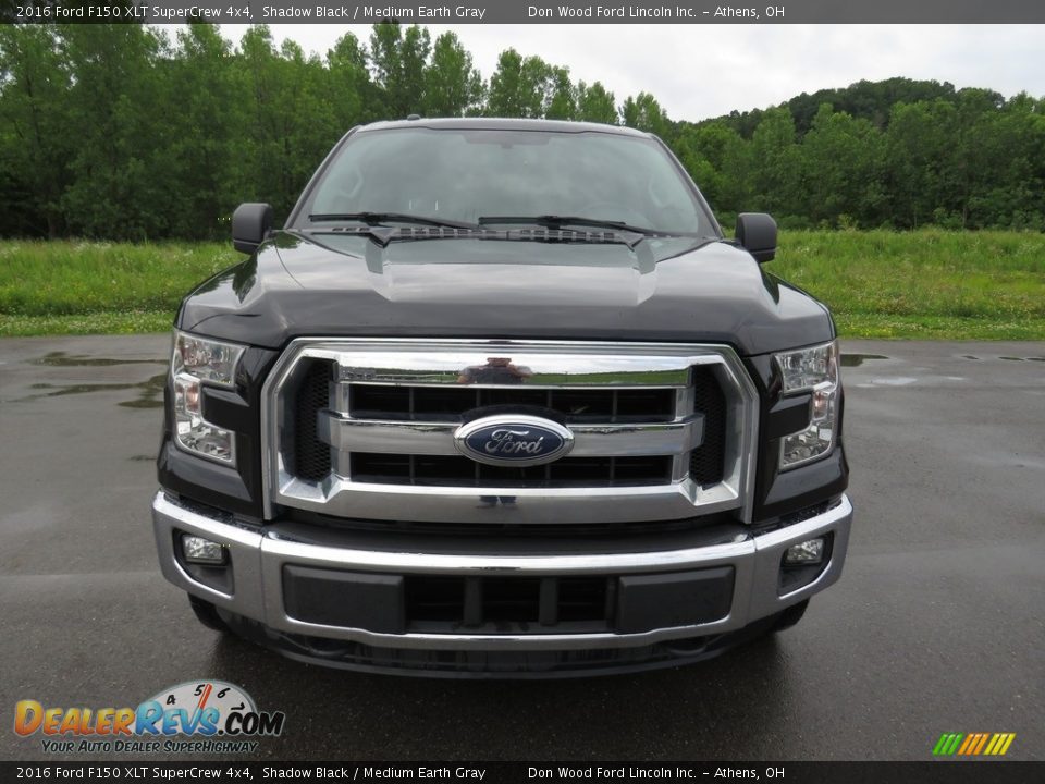 2016 Ford F150 XLT SuperCrew 4x4 Shadow Black / Medium Earth Gray Photo #4