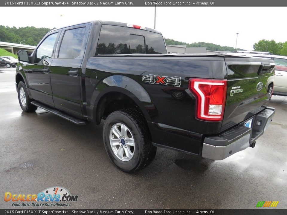 2016 Ford F150 XLT SuperCrew 4x4 Shadow Black / Medium Earth Gray Photo #9