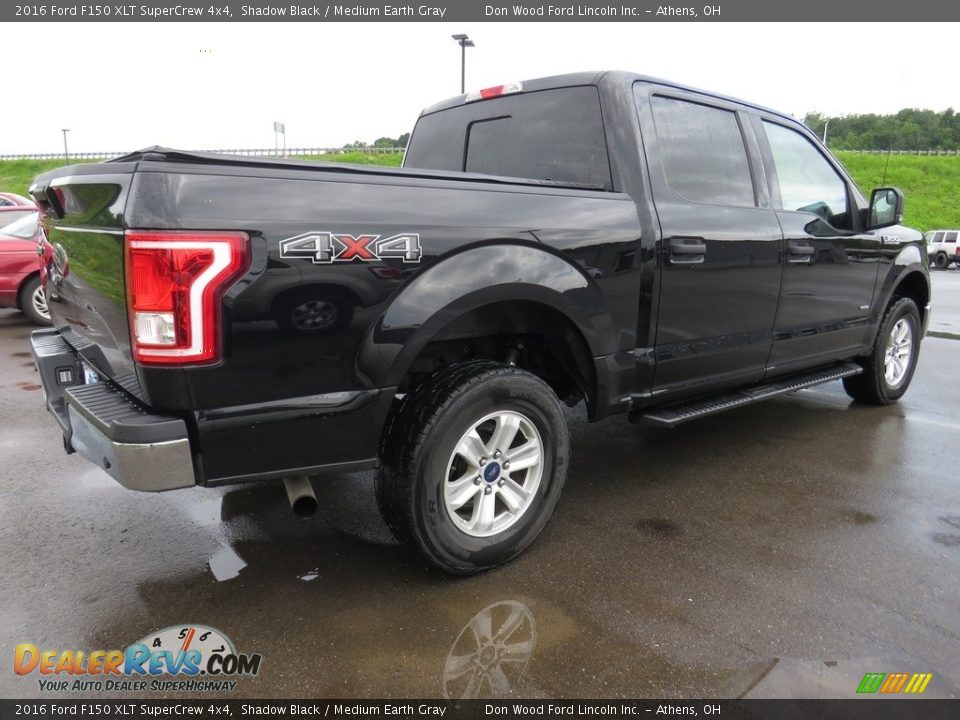 2016 Ford F150 XLT SuperCrew 4x4 Shadow Black / Medium Earth Gray Photo #13