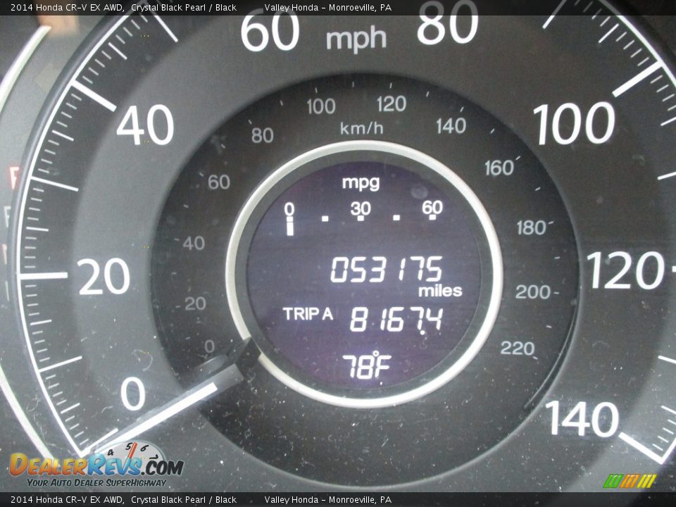 2014 Honda CR-V EX AWD Crystal Black Pearl / Black Photo #20
