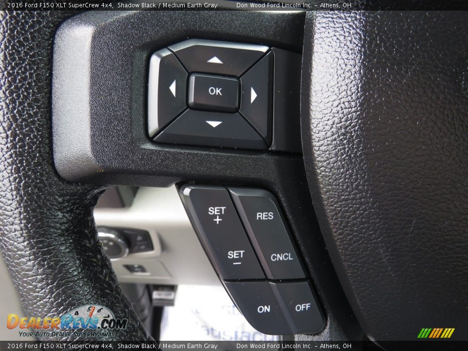 2016 Ford F150 XLT SuperCrew 4x4 Shadow Black / Medium Earth Gray Photo #36