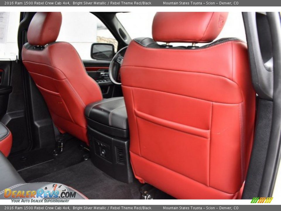 2016 Ram 1500 Rebel Crew Cab 4x4 Bright Silver Metallic / Rebel Theme Red/Black Photo #21