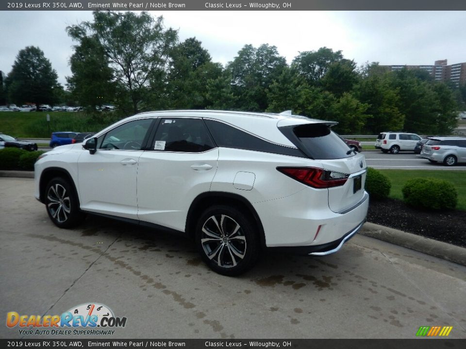 2019 Lexus RX 350L AWD Eminent White Pearl / Noble Brown Photo #4