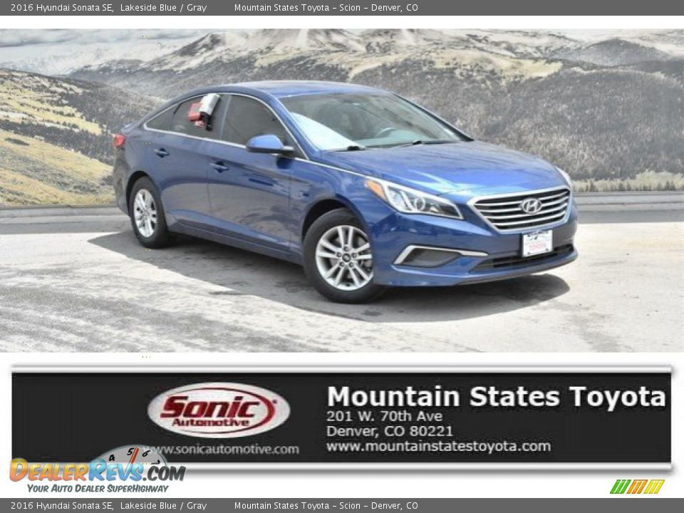 2016 Hyundai Sonata SE Lakeside Blue / Gray Photo #1