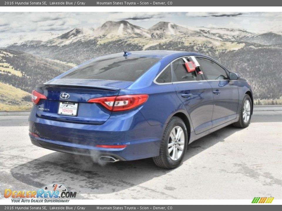 2016 Hyundai Sonata SE Lakeside Blue / Gray Photo #3