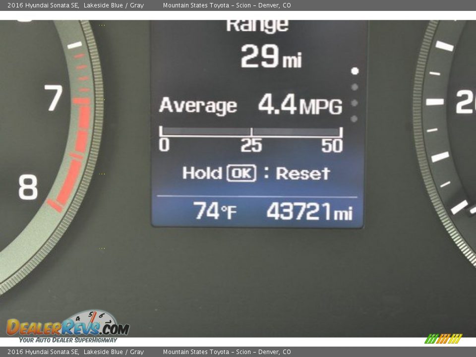 2016 Hyundai Sonata SE Lakeside Blue / Gray Photo #29