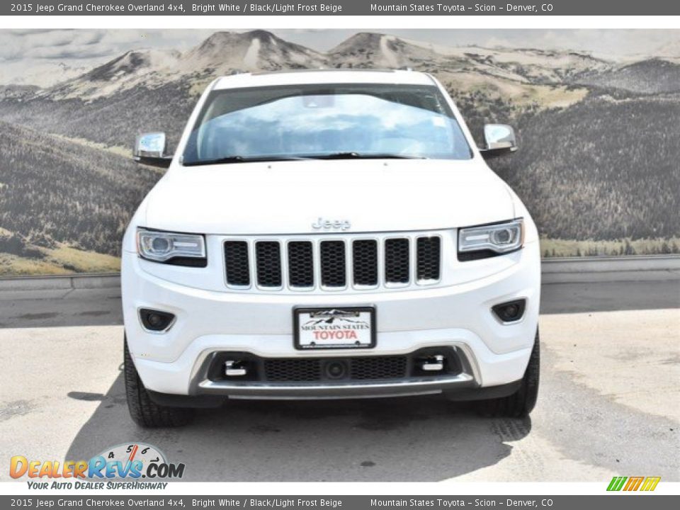 2015 Jeep Grand Cherokee Overland 4x4 Bright White / Black/Light Frost Beige Photo #4