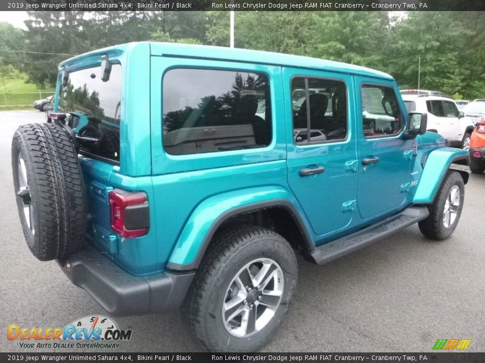 2019 Jeep Wrangler Unlimited Sahara 4x4 Bikini Pearl / Black Photo #5